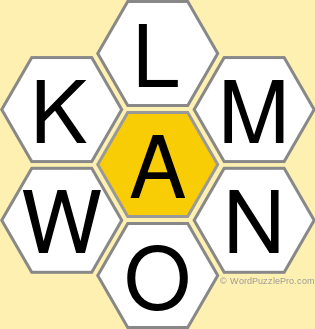 Spelling Bee "Hive" Board for July 30, 2022 Spelling Bee "Hive" Board for July 30, 2022
