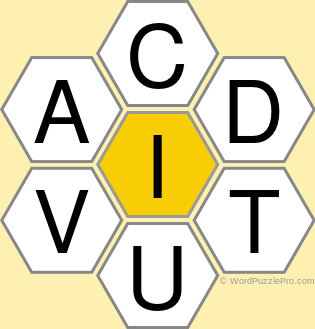Spelling Bee "Hive" Board for August 9, 2022 Spelling Bee "Hive" Board for August 9, 2022