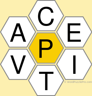 Spelling Bee "Hive" Board for August 11, 2022 Spelling Bee "Hive" Board for August 11, 2022
