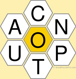 Spelling Bee "Hive" Board for August 19, 2022 Spelling Bee "Hive" Board for August 19, 2022