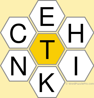 Spelling Bee "Hive" Board for August 24, 2022 Spelling Bee "Hive" Board for August 24, 2022