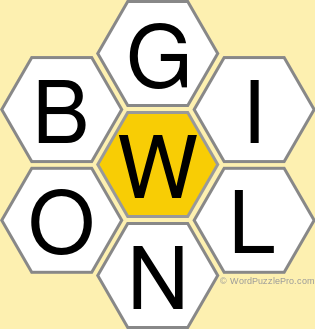Spelling Bee "Hive" Board for September 19, 2022 Spelling Bee "Hive" Board for September 19, 2022