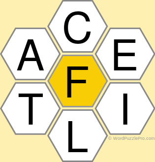 Spelling Bee "Hive" Board for September 21, 2022 Spelling Bee "Hive" Board for September 21, 2022