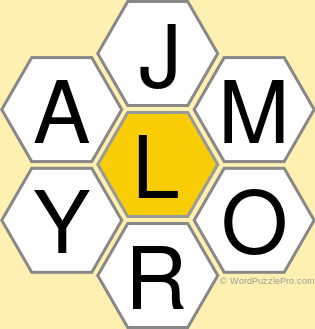 Spelling Bee "Hive" Board for September 26, 2022 Spelling Bee "Hive" Board for September 26, 2022