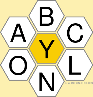 Spelling Bee "Hive" Board for September 27, 2022 Spelling Bee "Hive" Board for September 27, 2022