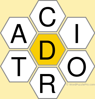 Spelling Bee "Hive" Board for October 3, 2022 Spelling Bee "Hive" Board for October 3, 2022