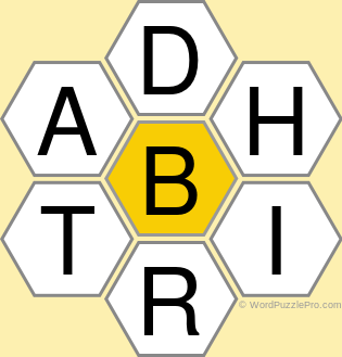 Spelling Bee "Hive" Board for October 5, 2022 Spelling Bee "Hive" Board for October 5, 2022