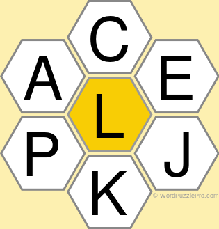 Spelling Bee "Hive" Board for October 20, 2022 Spelling Bee "Hive" Board for October 20, 2022