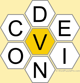 Spelling Bee "Hive" Board for October 21, 2022 Spelling Bee "Hive" Board for October 21, 2022