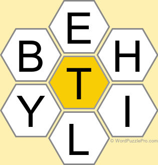 Spelling Bee "Hive" Board for October 30, 2022 Spelling Bee "Hive" Board for October 30, 2022