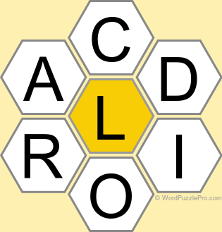 Spelling Bee "Hive" Board for November 11, 2022 Spelling Bee "Hive" Board for November 11, 2022