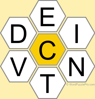 Spelling Bee "Hive" Board for November 13, 2022 Spelling Bee "Hive" Board for November 13, 2022