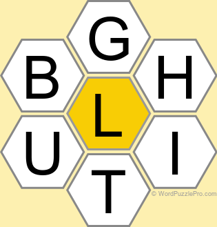 Spelling Bee "Hive" Board for November 16, 2022 Spelling Bee "Hive" Board for November 16, 2022