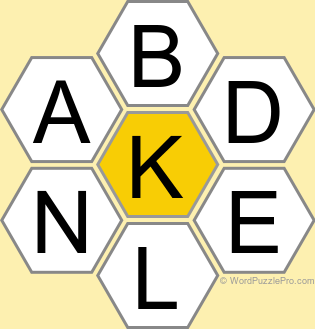 Spelling Bee "Hive" Board for November 22, 2022 Spelling Bee "Hive" Board for November 22, 2022