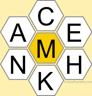 Spelling Bee "Hive" Board for November 23, 2022 Spelling Bee "Hive" Board for November 23, 2022
