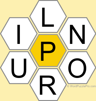Spelling Bee "Hive" Board for November 24, 2022 Spelling Bee "Hive" Board for November 24, 2022