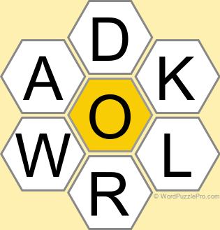 Spelling Bee "Hive" Board for November 27, 2022 Spelling Bee "Hive" Board for November 27, 2022