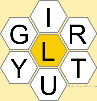 Spelling Bee "Hive" Board for December 5, 2022 Spelling Bee "Hive" Board for December 5, 2022