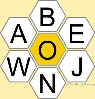 Spelling Bee "Hive" Board for December 7, 2022 Spelling Bee "Hive" Board for December 7, 2022