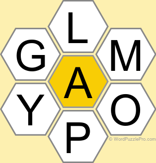 Spelling Bee "Hive" Board for December 22, 2022 Spelling Bee "Hive" Board for December 22, 2022