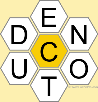 Spelling Bee "Hive" Board for December 25, 2022 Spelling Bee "Hive" Board for December 25, 2022