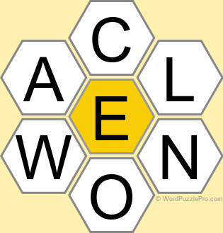 Spelling Bee "Hive" Board for January 1, 2023 Spelling Bee "Hive" Board for January 1, 2023