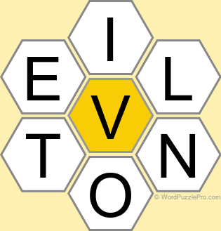 Spelling Bee "Hive" Board for January 4, 2023 Spelling Bee "Hive" Board for January 4, 2023