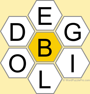 Spelling Bee "Hive" Board for January 7, 2023 Spelling Bee "Hive" Board for January 7, 2023