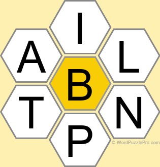 Spelling Bee "Hive" Board for January 15, 2023 Spelling Bee "Hive" Board for January 15, 2023