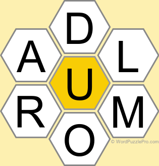 Spelling Bee "Hive" Board for January 17, 2023 Spelling Bee "Hive" Board for January 17, 2023