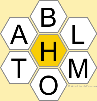 Spelling Bee "Hive" Board for February 5, 2023 Spelling Bee "Hive" Board for February 5, 2023