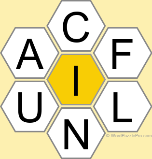 Spelling Bee "Hive" Board for February 6, 2023 Spelling Bee "Hive" Board for February 6, 2023