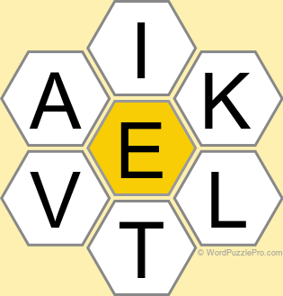 Spelling Bee "Hive" Board for February 7, 2023 Spelling Bee "Hive" Board for February 7, 2023