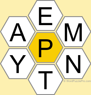 Spelling Bee "Hive" Board for February 23, 2023 Spelling Bee "Hive" Board for February 23, 2023