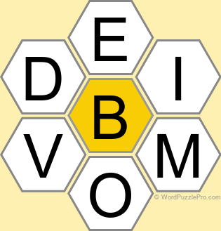 Spelling Bee "Hive" Board for February 24, 2023 Spelling Bee "Hive" Board for February 24, 2023