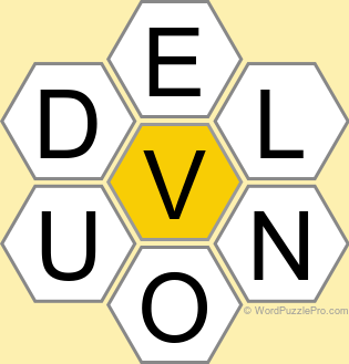 Spelling Bee "Hive" Board for February 26, 2023 Spelling Bee "Hive" Board for February 26, 2023