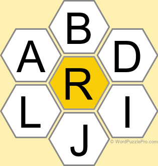 Spelling Bee "Hive" Board for February 28, 2023 Spelling Bee "Hive" Board for February 28, 2023