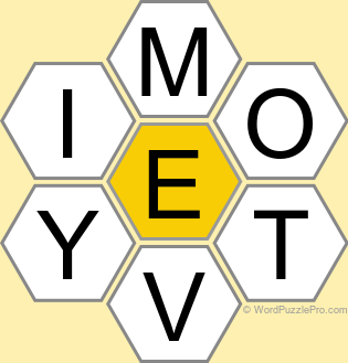 Spelling Bee "Hive" Board for March 12, 2023 Spelling Bee "Hive" Board for March 12, 2023