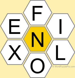 Spelling Bee "Hive" Board for March 13, 2023 Spelling Bee "Hive" Board for March 13, 2023