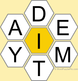 Spelling Bee "Hive" Board for March 16, 2023 Spelling Bee "Hive" Board for March 16, 2023