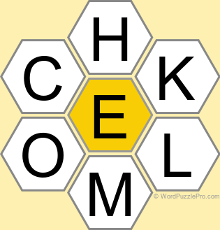 Spelling Bee "Hive" Board for July 22, 2023 Spelling Bee "Hive" Board for July 22, 2023