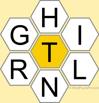Spelling Bee "Hive" Board for July 26, 2023 Spelling Bee "Hive" Board for July 26, 2023