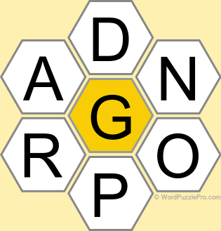 Spelling Bee "Hive" Board for September 22, 2023 Spelling Bee "Hive" Board for September 22, 2023