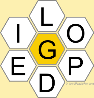 Spelling Bee "Hive" Board for May 29, 2024 Spelling Bee "Hive" Board for May 29, 2024