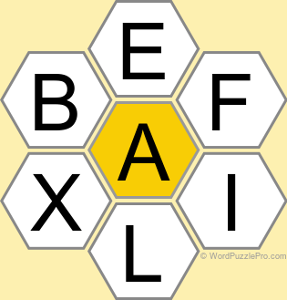 Spelling Bee "Hive" Board for August 8, 2024 Spelling Bee "Hive" Board for August 8, 2024
