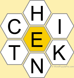 Spelling Bee "Hive" Board for August 10, 2024 Spelling Bee "Hive" Board for August 10, 2024