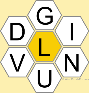 Spelling Bee "Hive" Board for August 17, 2024