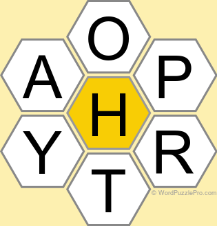 Spelling Bee "Hive" Board for August 19, 2024