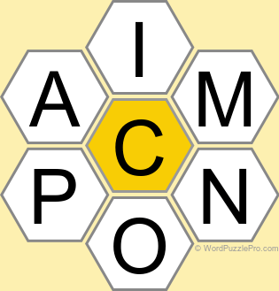 Spelling Bee "Hive" Board for August 24, 2024