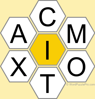 Spelling Bee "Hive" Board for August 30, 2024 Spelling Bee "Hive" Board for August 30, 2024